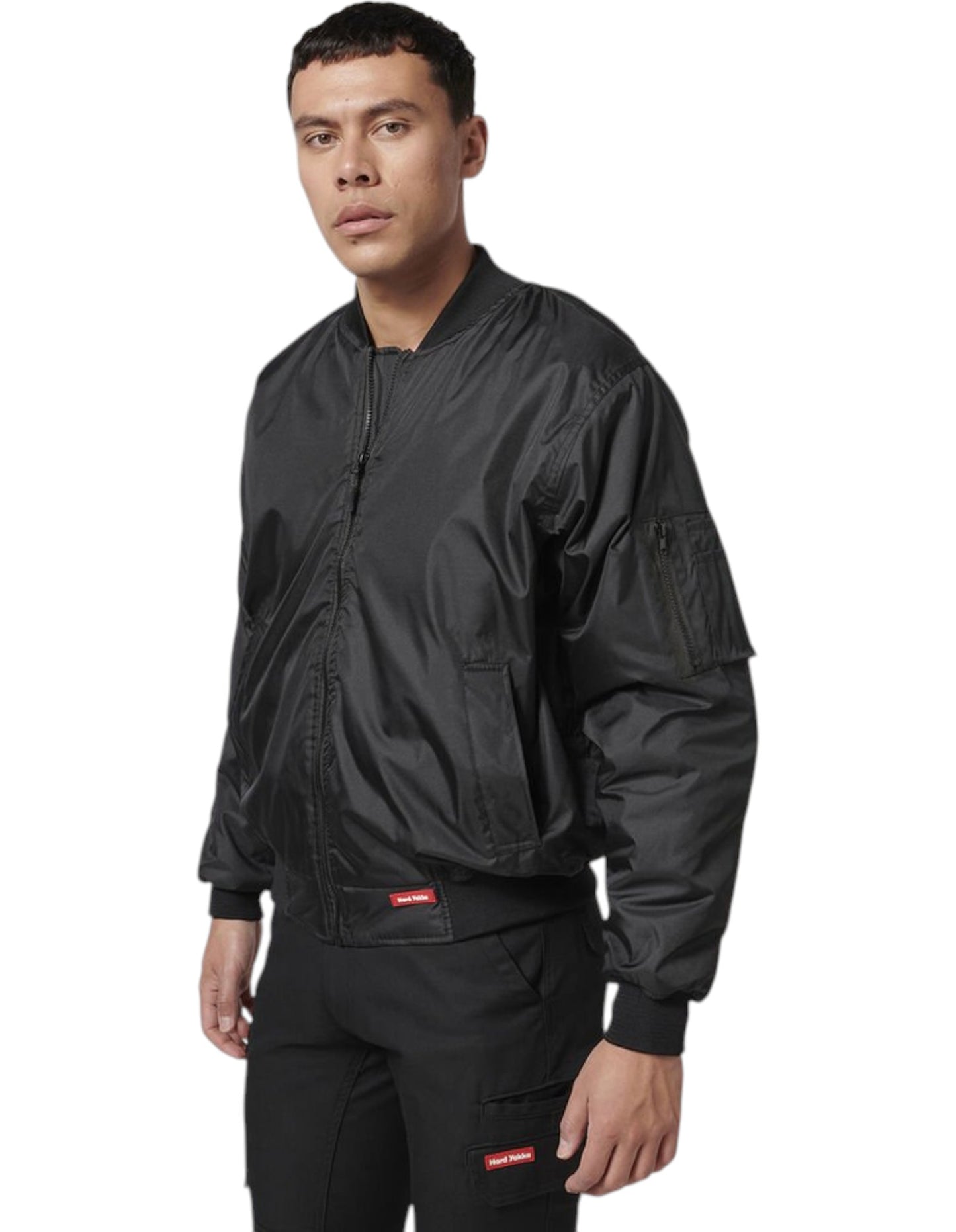 Mens Hard Yakka Bomber Winter Jacket Black