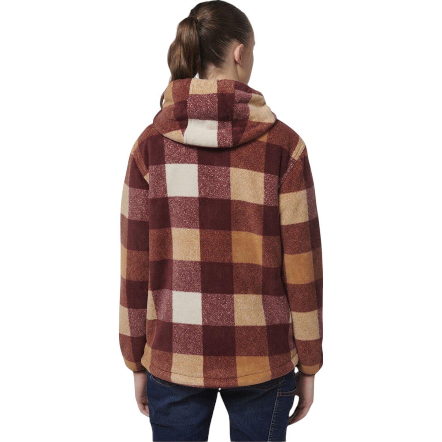 Womens Hard Yakka Check Zoodie Fleece Hooded Hoodie Autumn