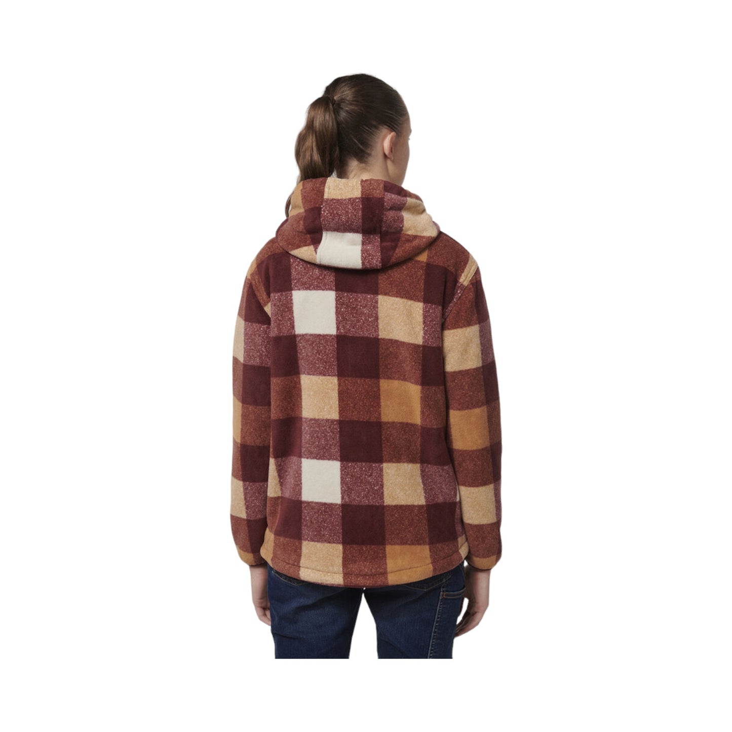 Womens Hard Yakka Check Zoodie Fleece Hoodie Autumn