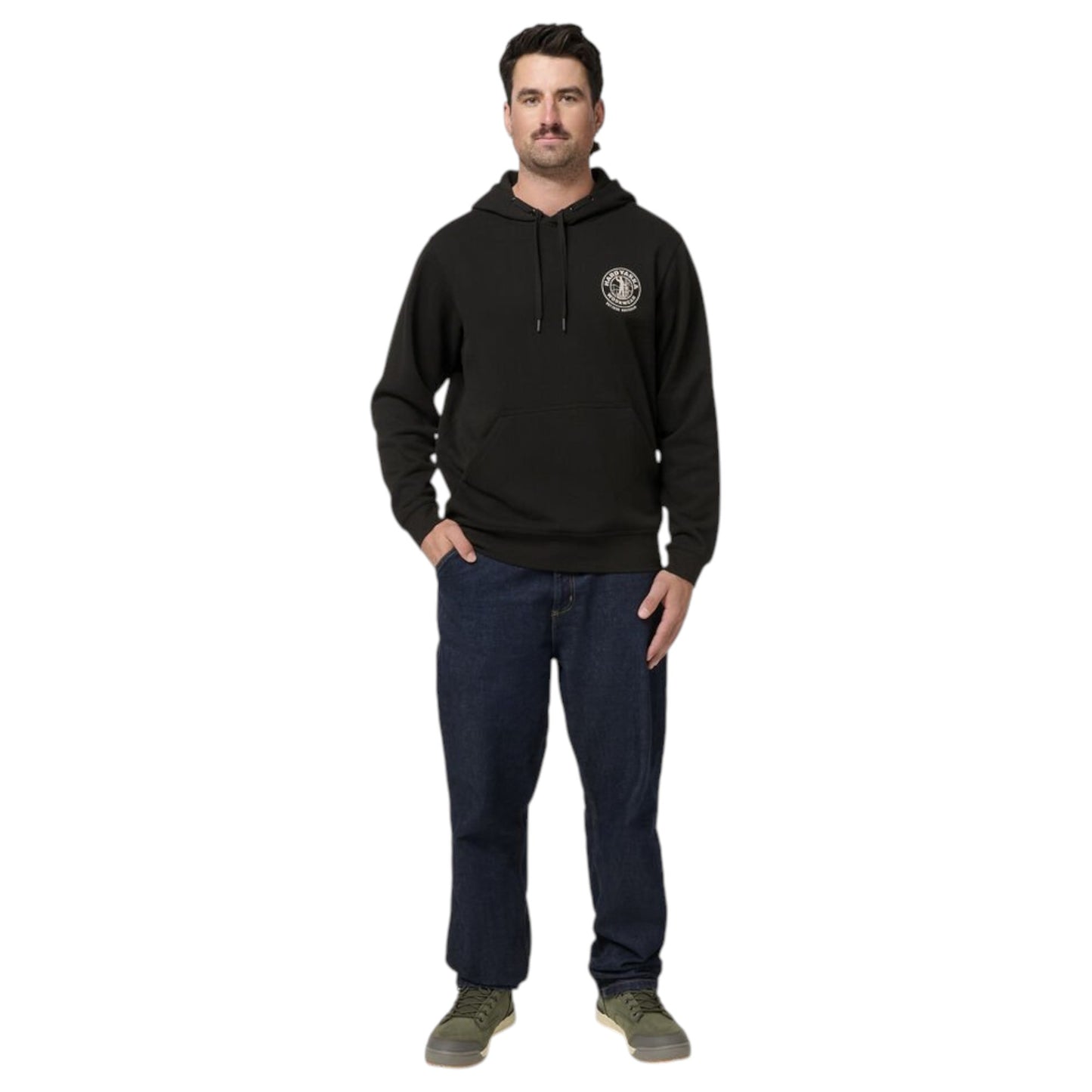 Mens Hard Yakka Heritage Hoodie Hooded Hoodie Black