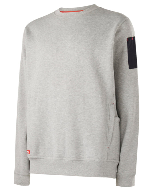 Mens Hard Yakka Crew Neck Fleece Jumper Grey Marle