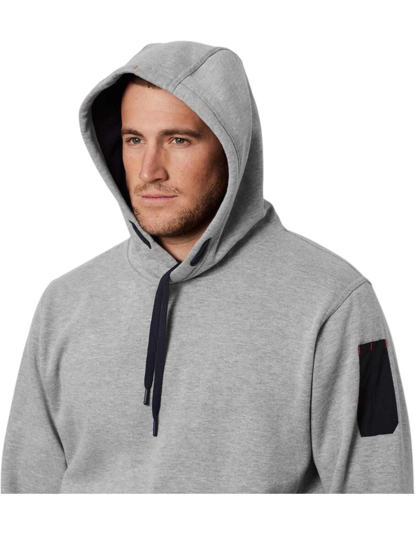 Mens Hard Yakka Workwear Fleece Hoodie Grey Marle