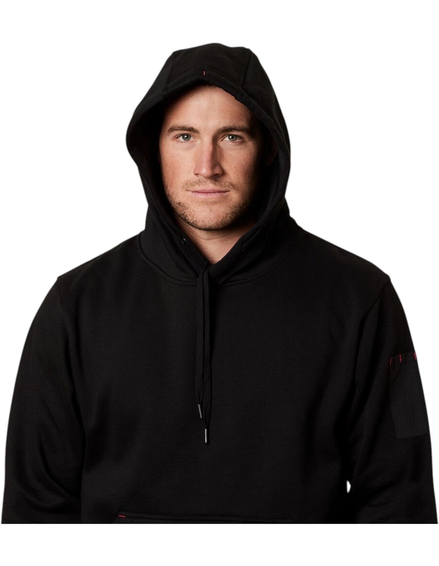 Mens Hard Yakka Workwear Fleece Hoodie Black