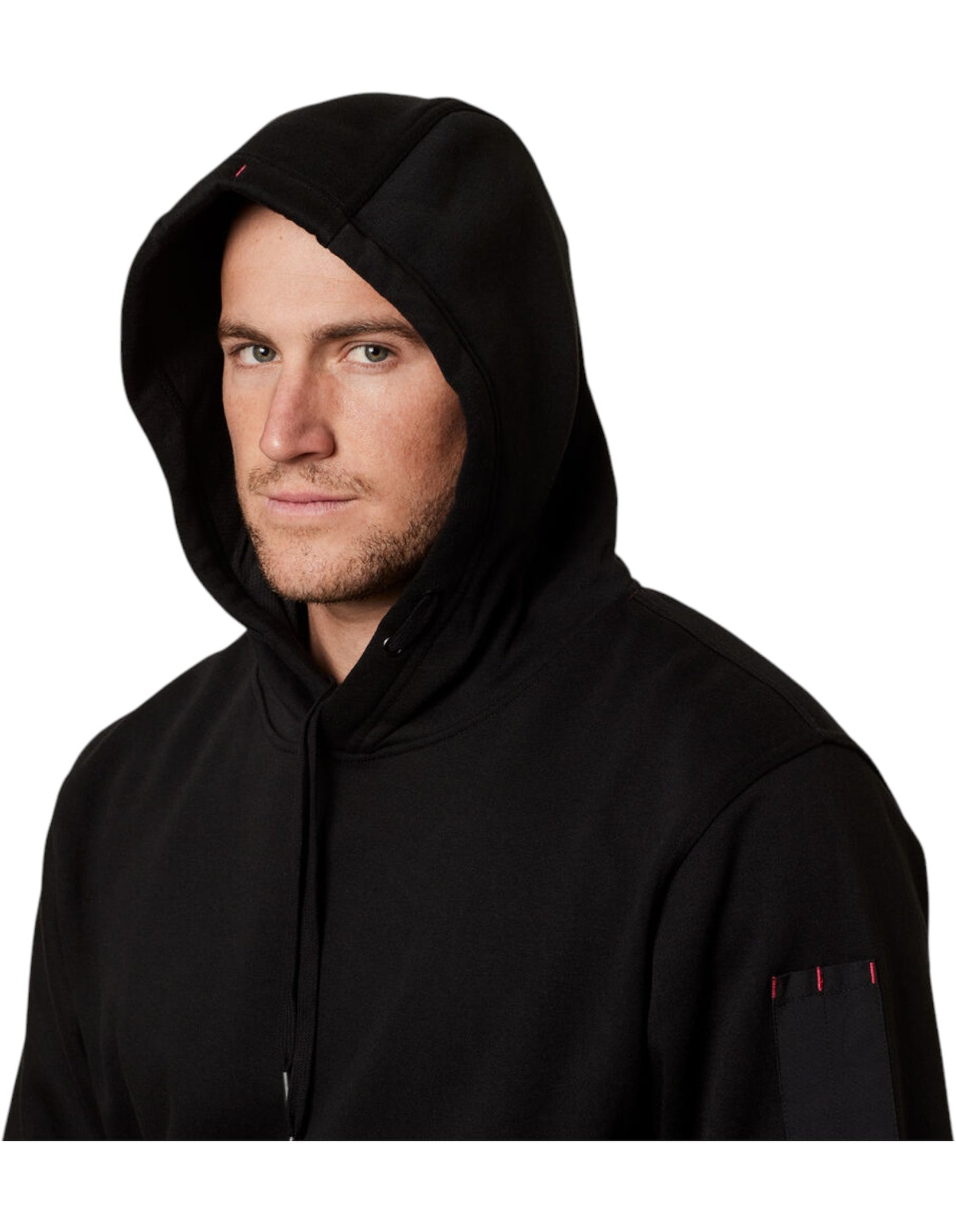 Mens Hard Yakka Workwear Fleece Hoodie Black