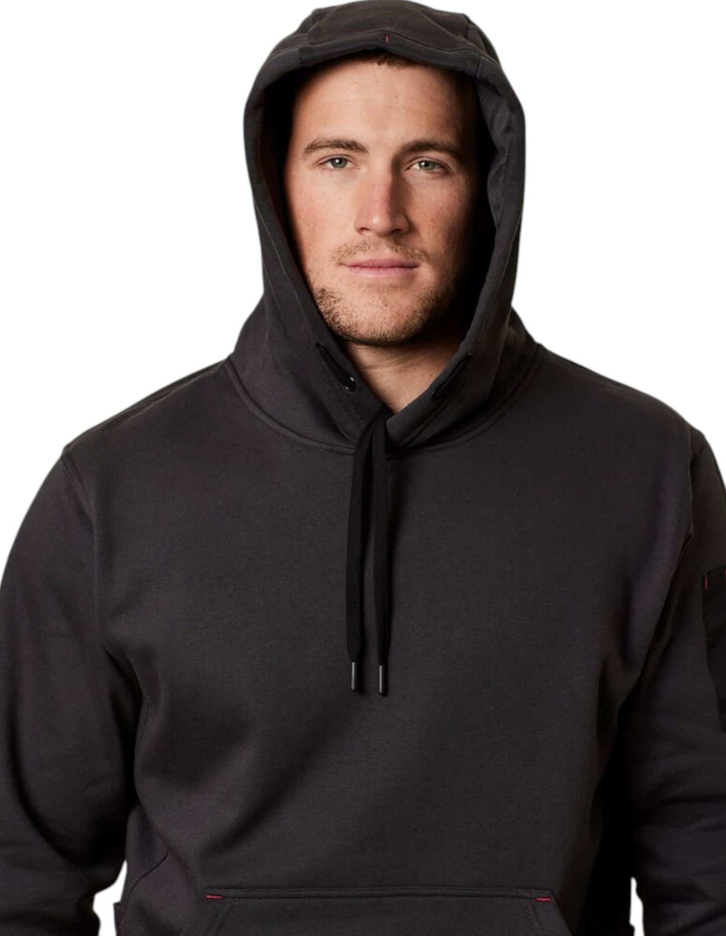 Mens Hard Yakka Workwear Fleece Hoodie Charcoal