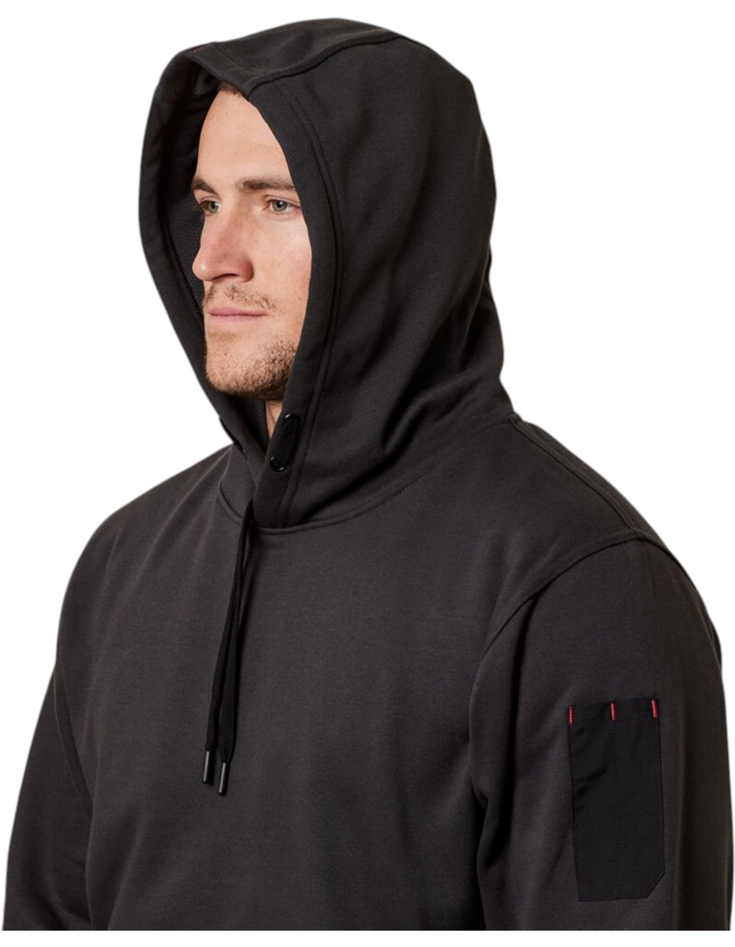 Mens Hard Yakka Workwear Fleece Hoodie Charcoal