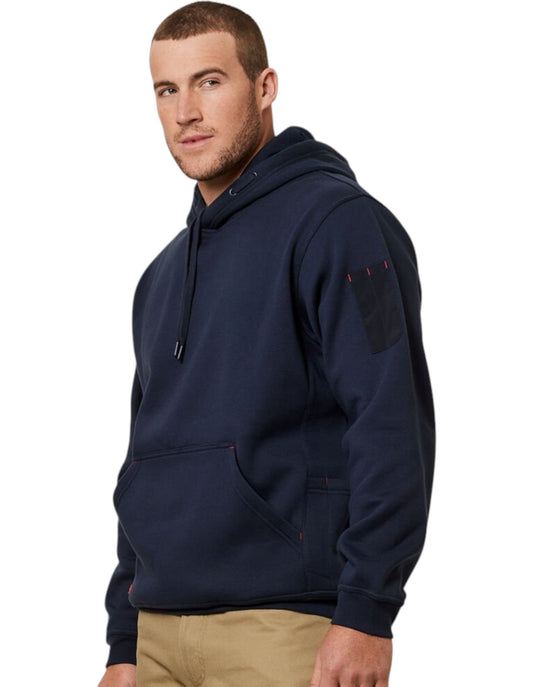 Mens Hard Yakka Workwear Fleece Hoodie Navy