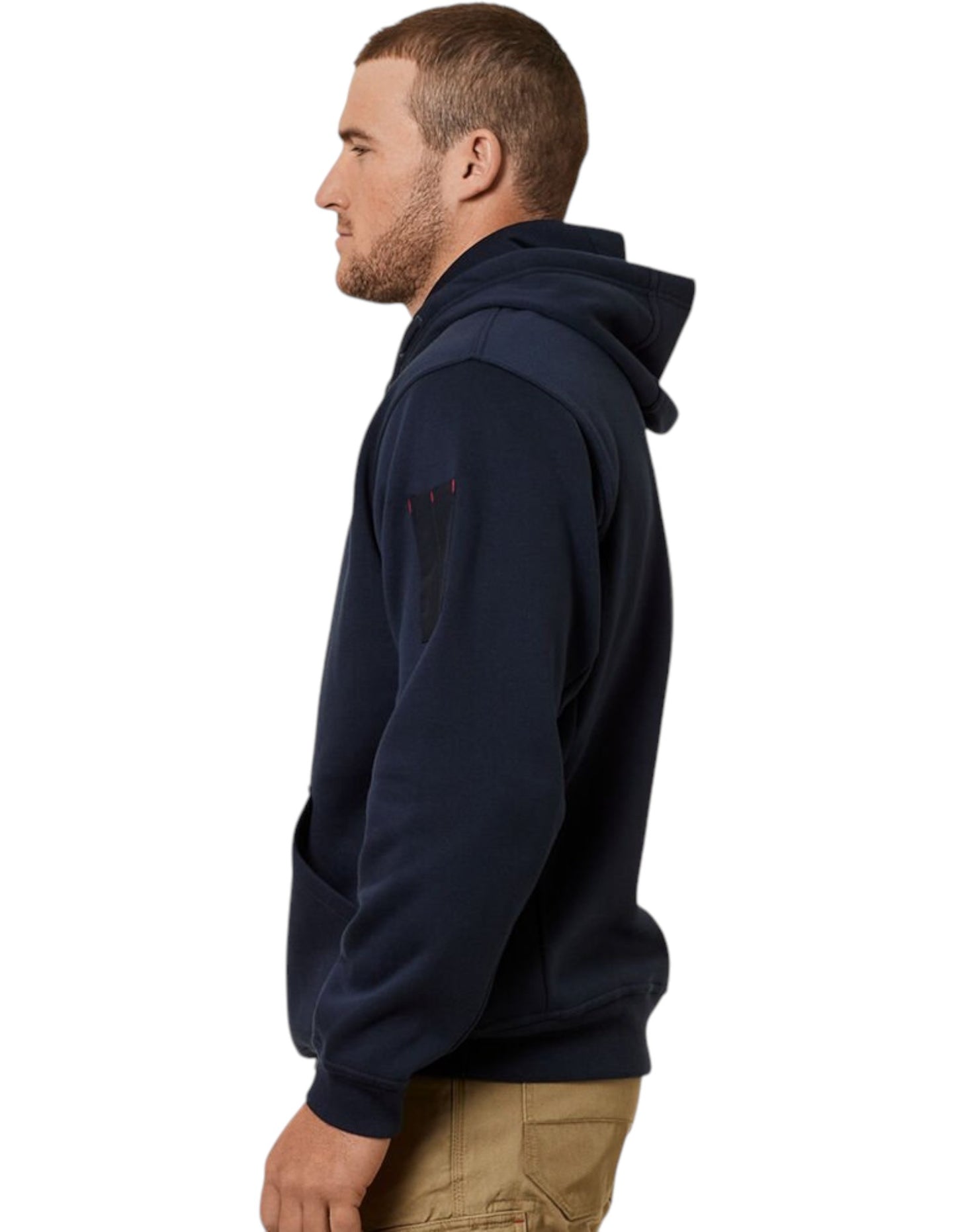 Mens Hard Yakka Workwear Fleece Hoodie Navy