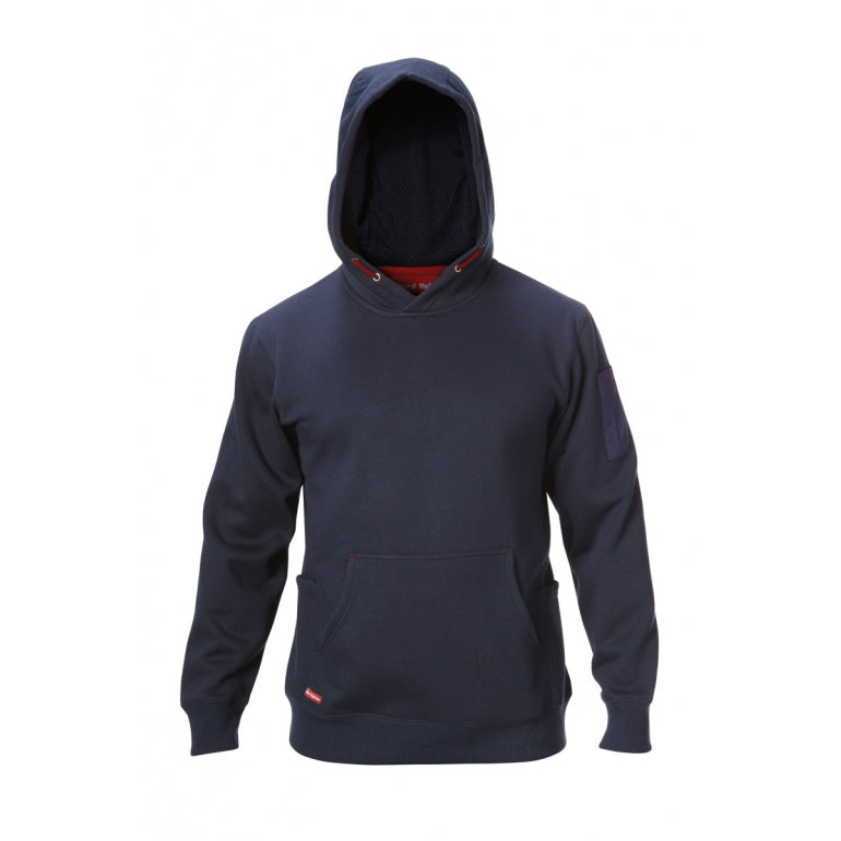 Mens Hard Yakka Brushed Fleece Hoodie Jumper Navy Y19326