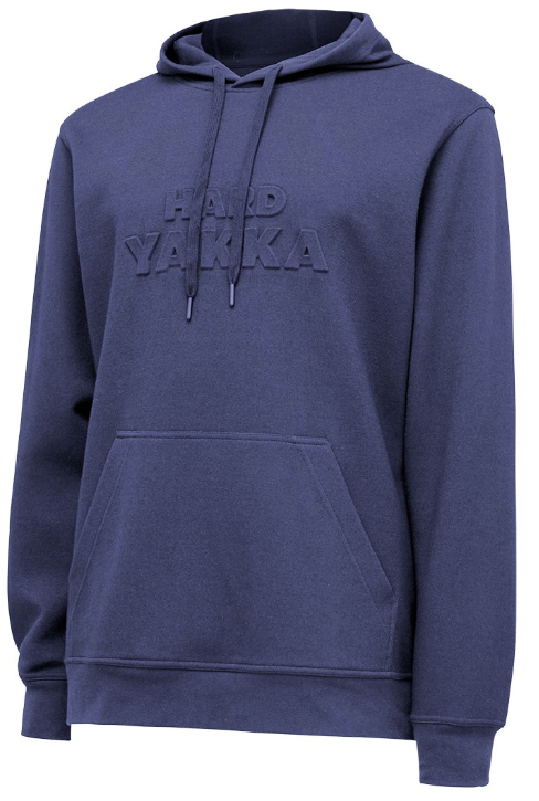 Mens Hard Yakka Hoodie With Embossed Crew Neck Print Indigo Y19530