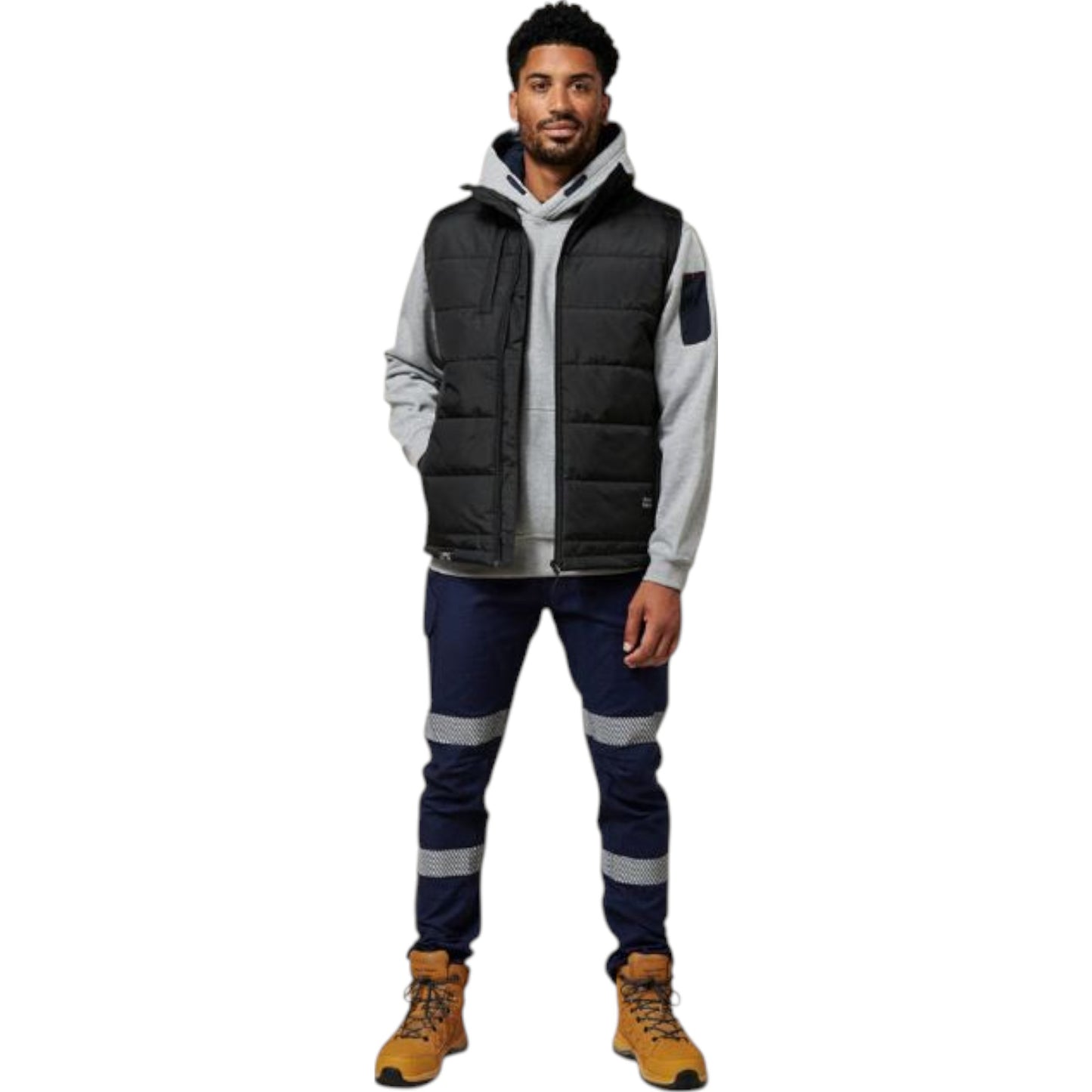 Mens Hard Yakka Puffa 2.0 Winter Jacket Black