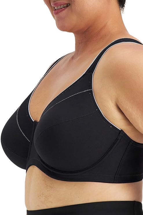 Hestia Womens Everyday Active Underwire Sports Bra Black