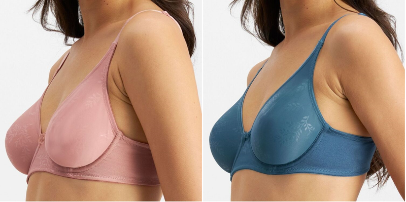 2 Pack X Berlei Sweatergirl Non-Contour Underwire Bra Teal & Rose