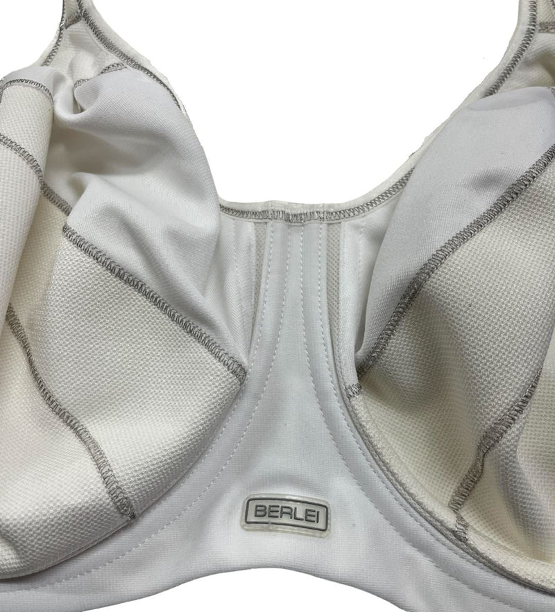 Berlei Womens Full Support Non-Padded Sports White Bra