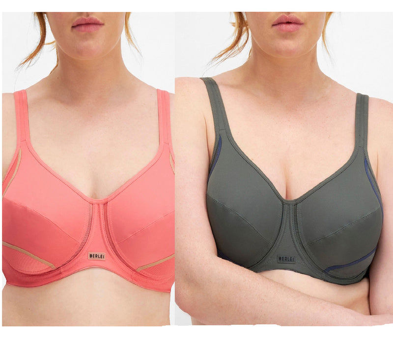 Berlei 6 Pack Womens Electrify Non-Contour Underwire Bra Pink & Forest Green