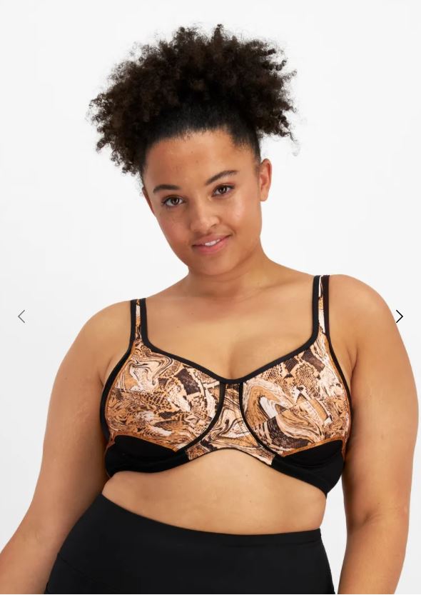 2 x Berlei Electrify Underwire Non-Contour Print Bra Brown Multi - Y556wp