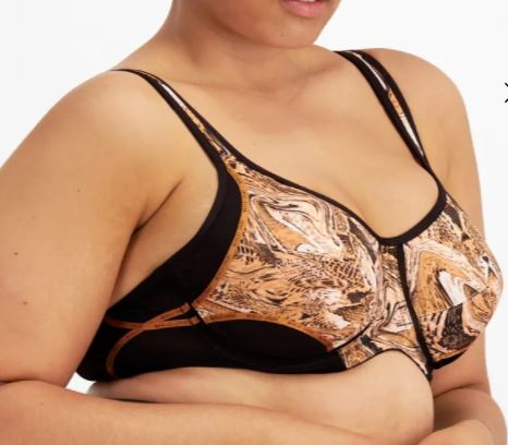 2 x Berlei Electrify Underwire Non-Contour Print Bra Brown Multi Y556wp