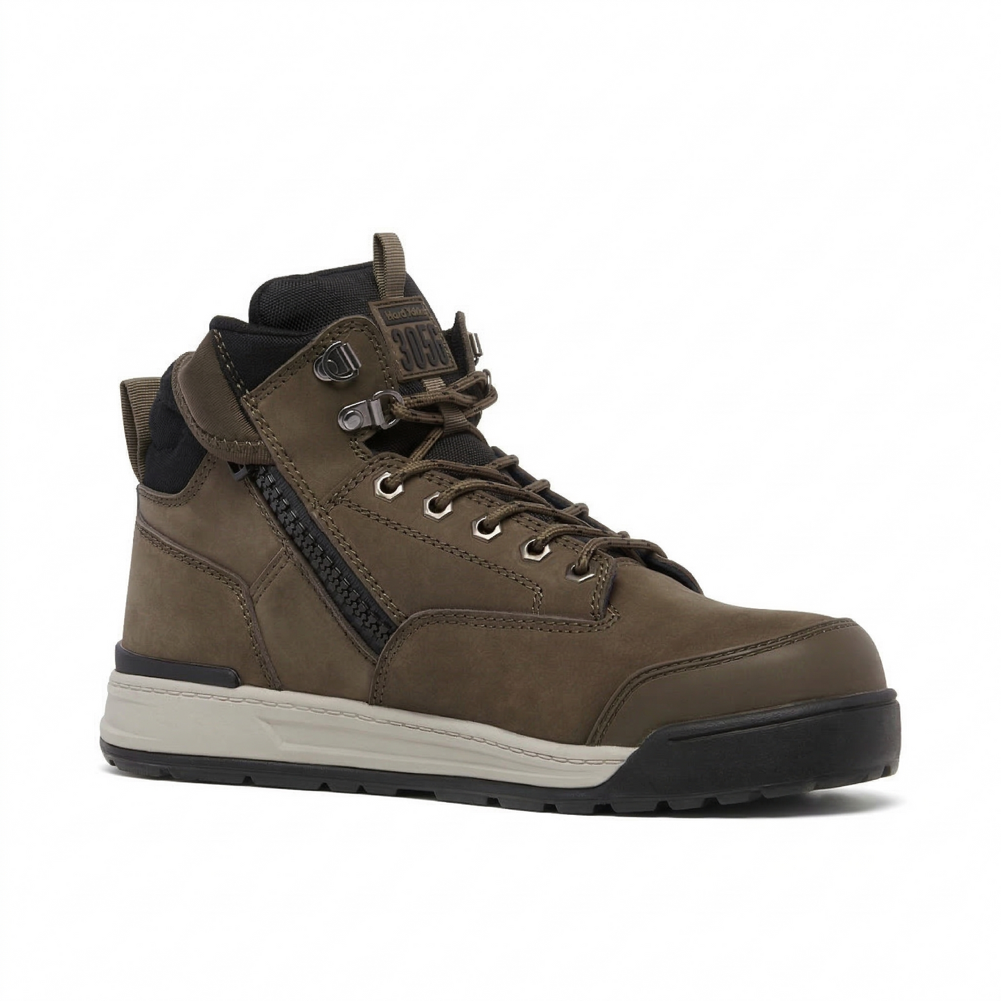 Mens Hard Yakka 3056 Lace Zip Boots Cedar