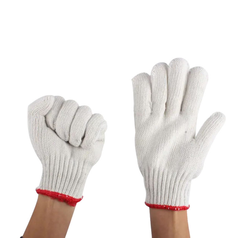 24 Pairs X Cotton Polyester Knitted Multipurpose Elastic Yarn Gardening Gloves