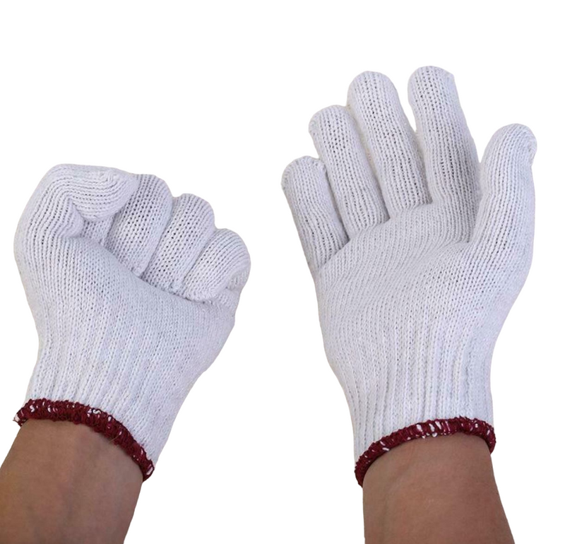 60 Pairs X Cotton Polyester Knitted Multipurpose Elastic Yarn Gardening Gloves