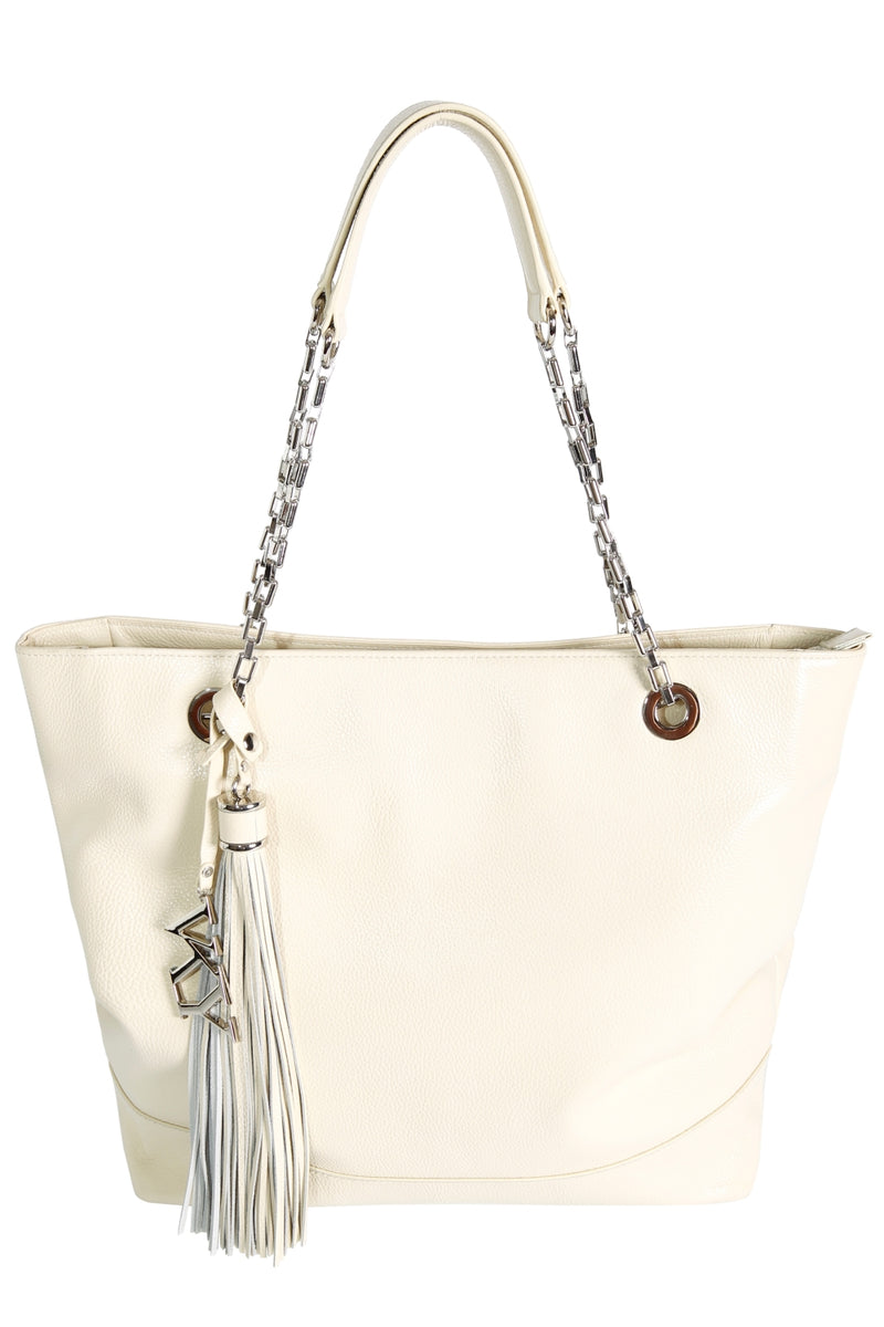 Womens VKY Gemma Tote Classic Handbag Cream