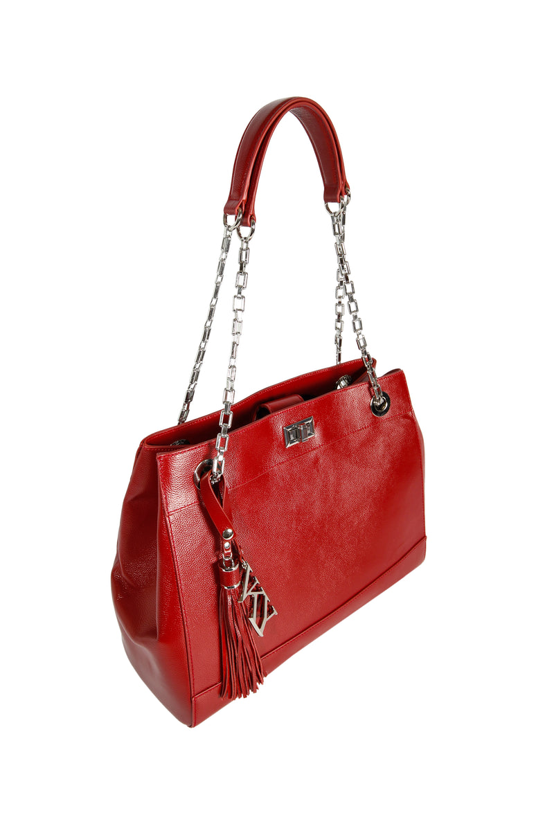 Womens VKY Leila Shoulder Classic Handbag Red