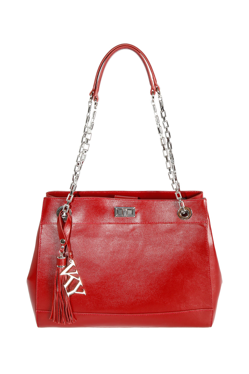 Womens VKY Leila Shoulder Classic Handbag Red