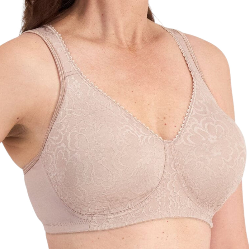 2 x Playtex 18 Hour Ultimate Lift & Support Wirefree Bra - White/ Toffee