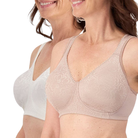 Womens Playtex 18 Hour Ultimate Lift & Support Wirefree Bra White/Toffee