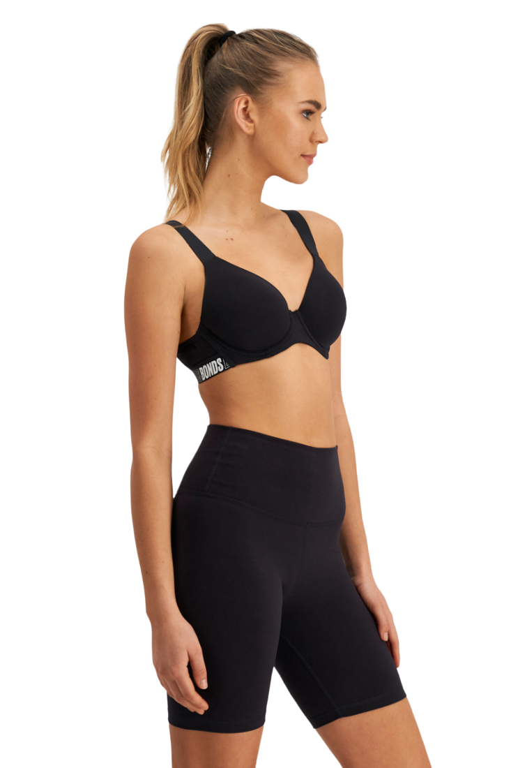 2 x Womens Bonds X-Temp Sporty Top Underwire Bra Black