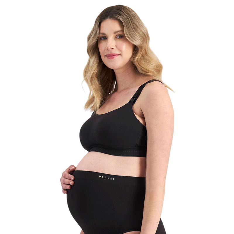 5 x Berlei Life Maternity Active Crop Black Bra