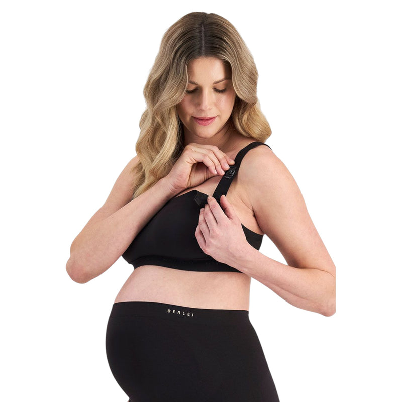 2 x Berlei Life Maternity Active Crop Black Bra