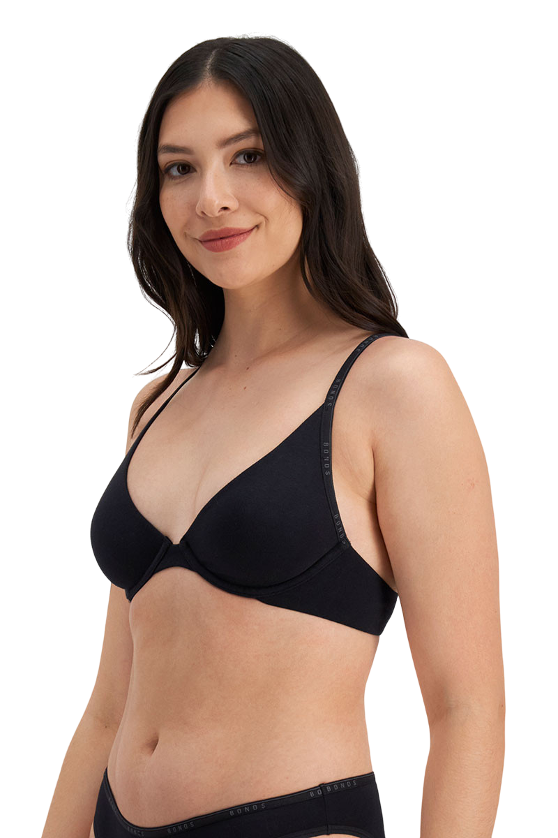 Womens Bonds Everyday Organics Underwire Bra Black