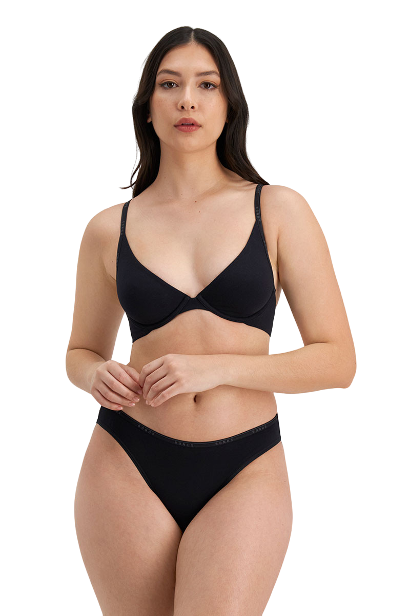 Bonds Womens Everyday Organics Underwire Bra Black