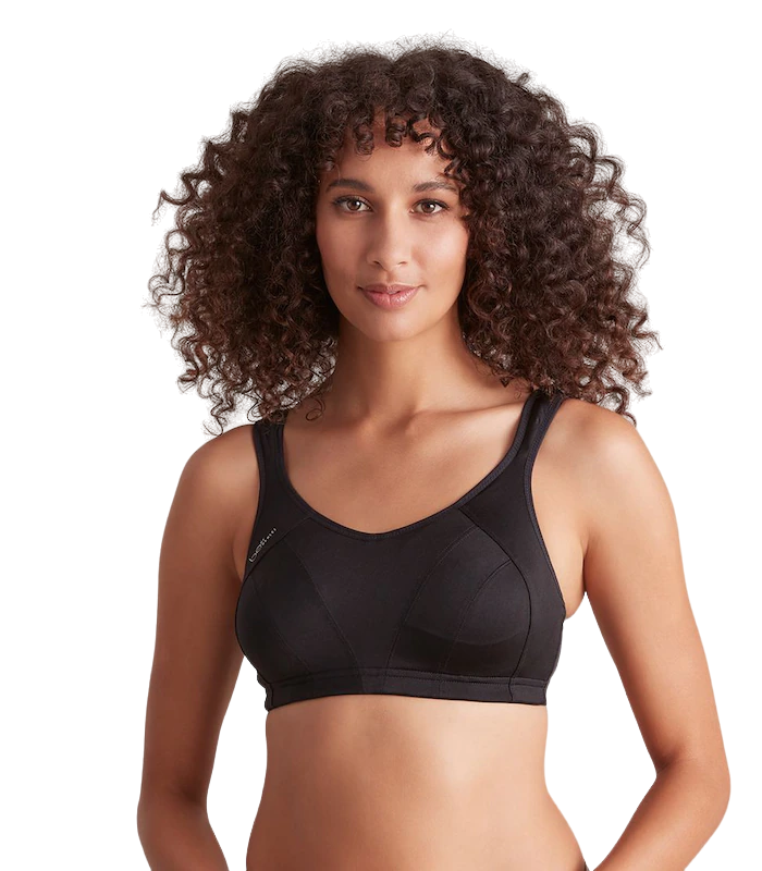 2 x Berlei Womens Extreme Impact Non-Contour Crop Sports Bra - Black