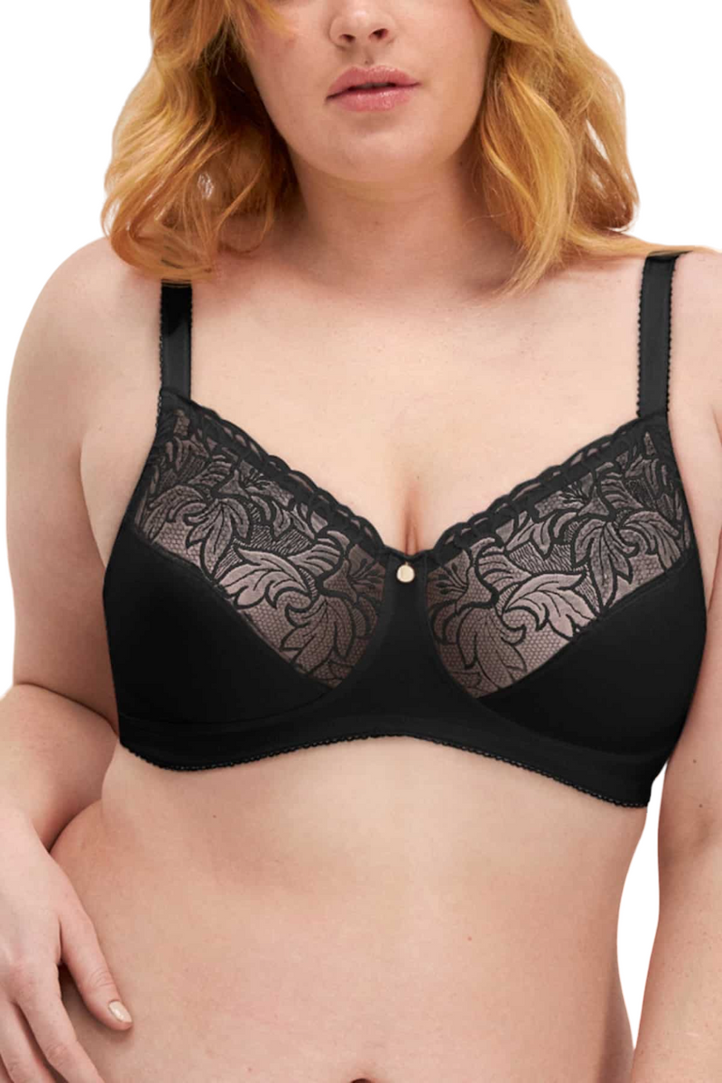 4 x Berlei Bra Womens Classic Lace Embroidered Wirefree Black