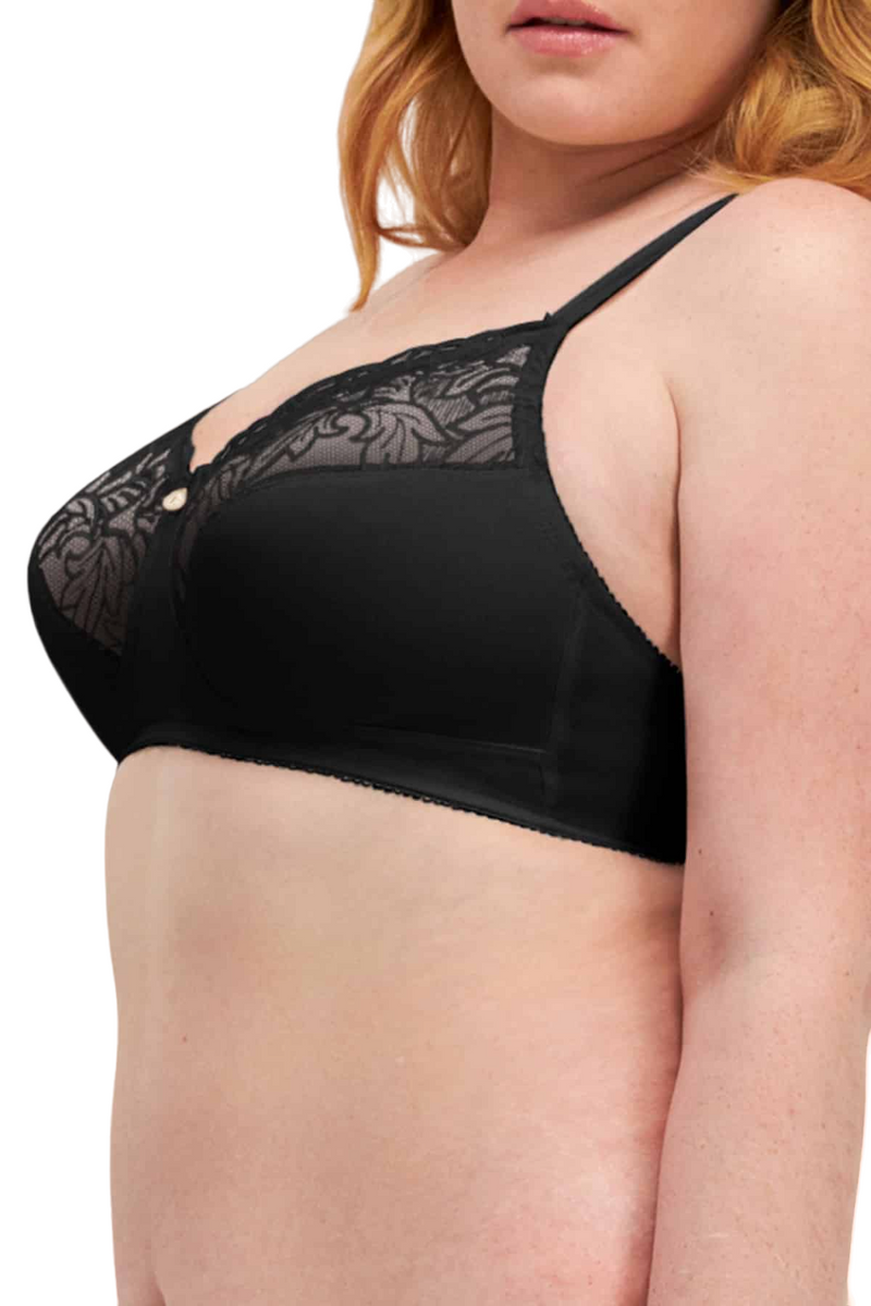 5 x Berlei Bra Womens Classic Lace Embroidered Wirefree Black