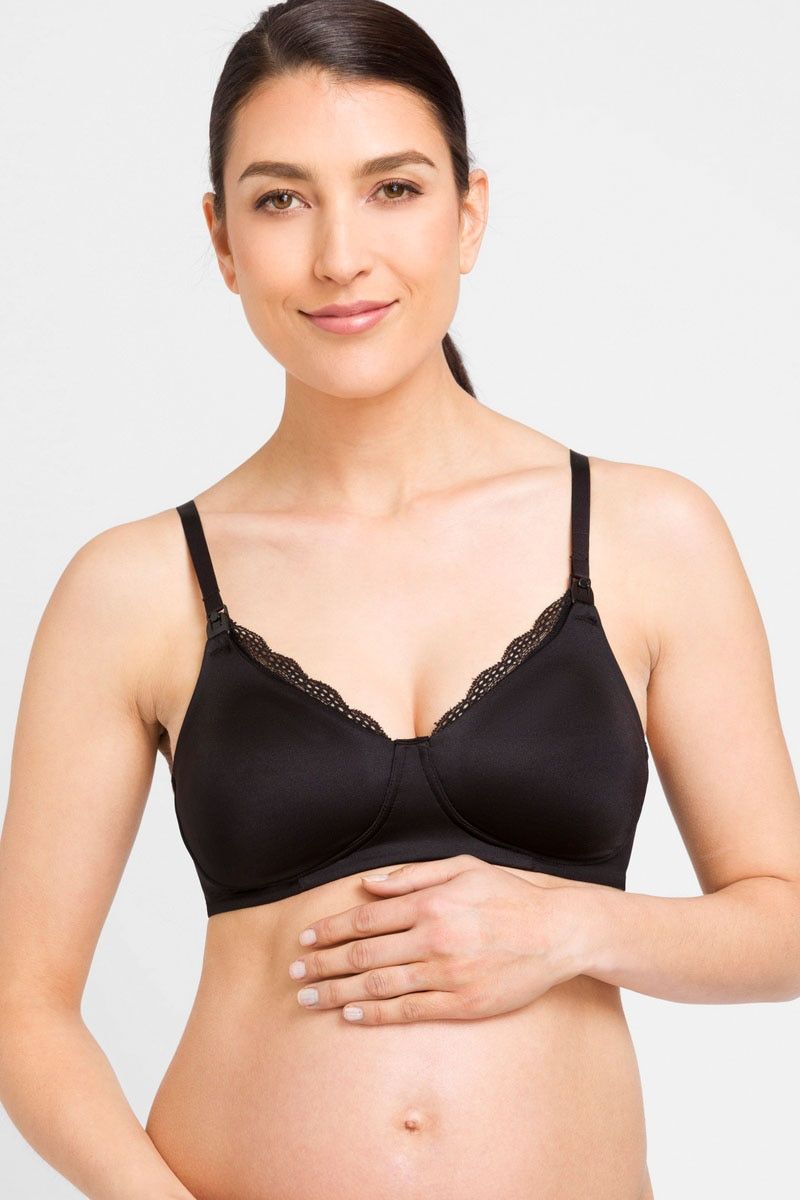 2 x Berlei Womens Comfort Lace Maternity Bra Black Yxq3