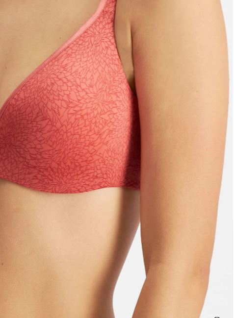 Berlei Barely There T-Shirt Print Underwire Bra Dusty Red Yy4j