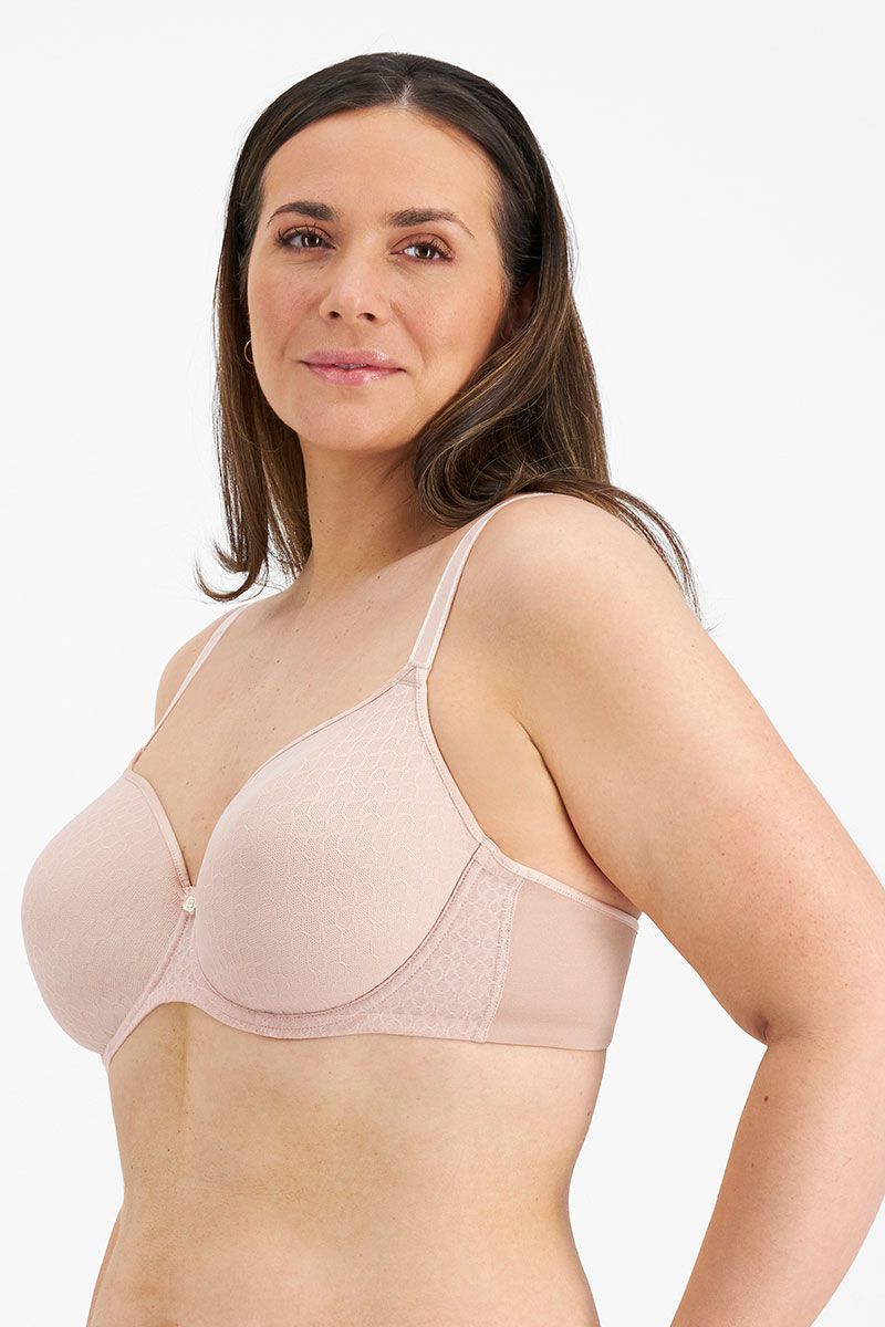 Berlei Lift & Shape T-Shirt Mesh Bra - Nude Lace