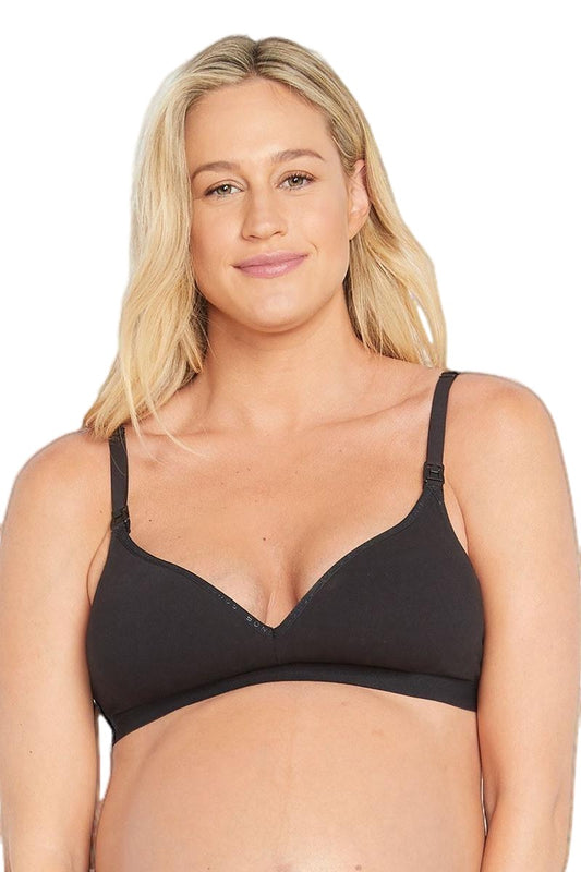 Womens Bonds Bumps Maternity Contour Wirefree Bra Black