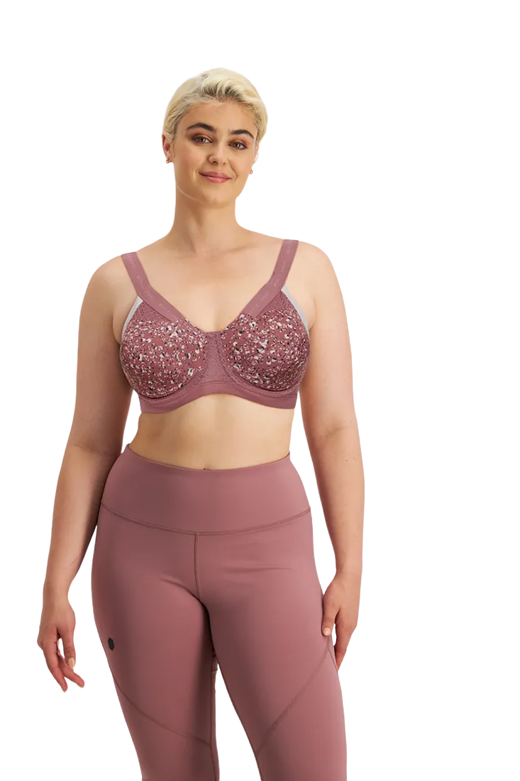 2 x Berlei Womens Shift Underwire Sports Ladies Bra Mauve Yyrk