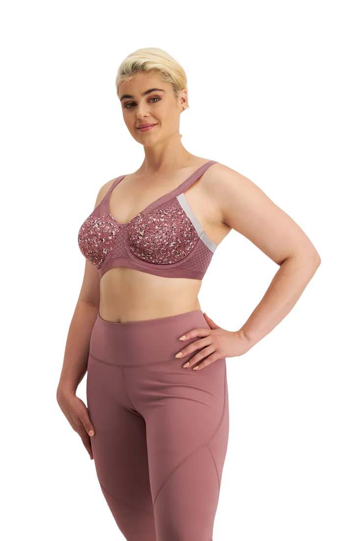 Berlei Womens Shift Underwire Sports Ladies Bra Mauve Yyrk