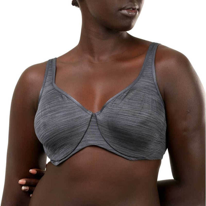 Hestia Womens Smoothing Minimiser Lightweight Bra Charcoal