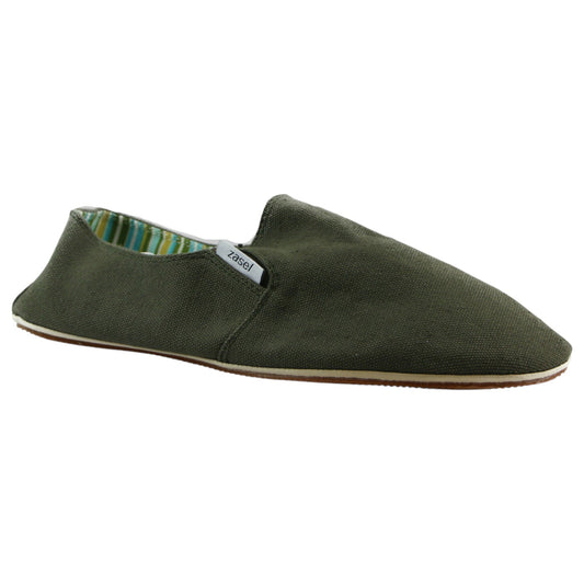 Mens Zasel Cotton Canvas Shoes Army Green