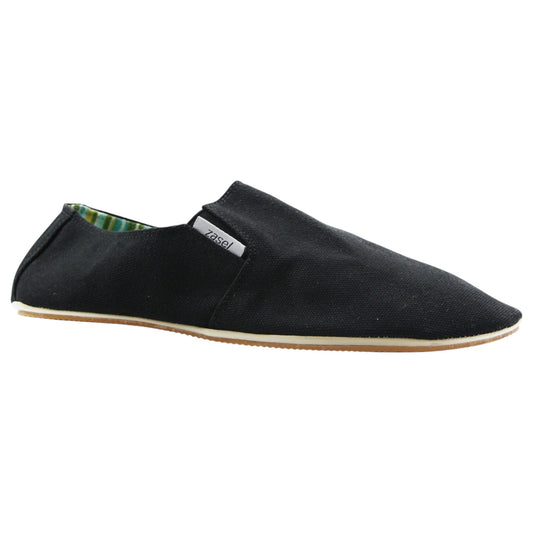 Mens Zasel Cotton Canvas Shoes Black