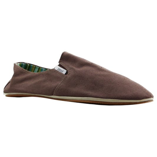 Mens Zasel Cotton Canvas Shoes Dark Brown