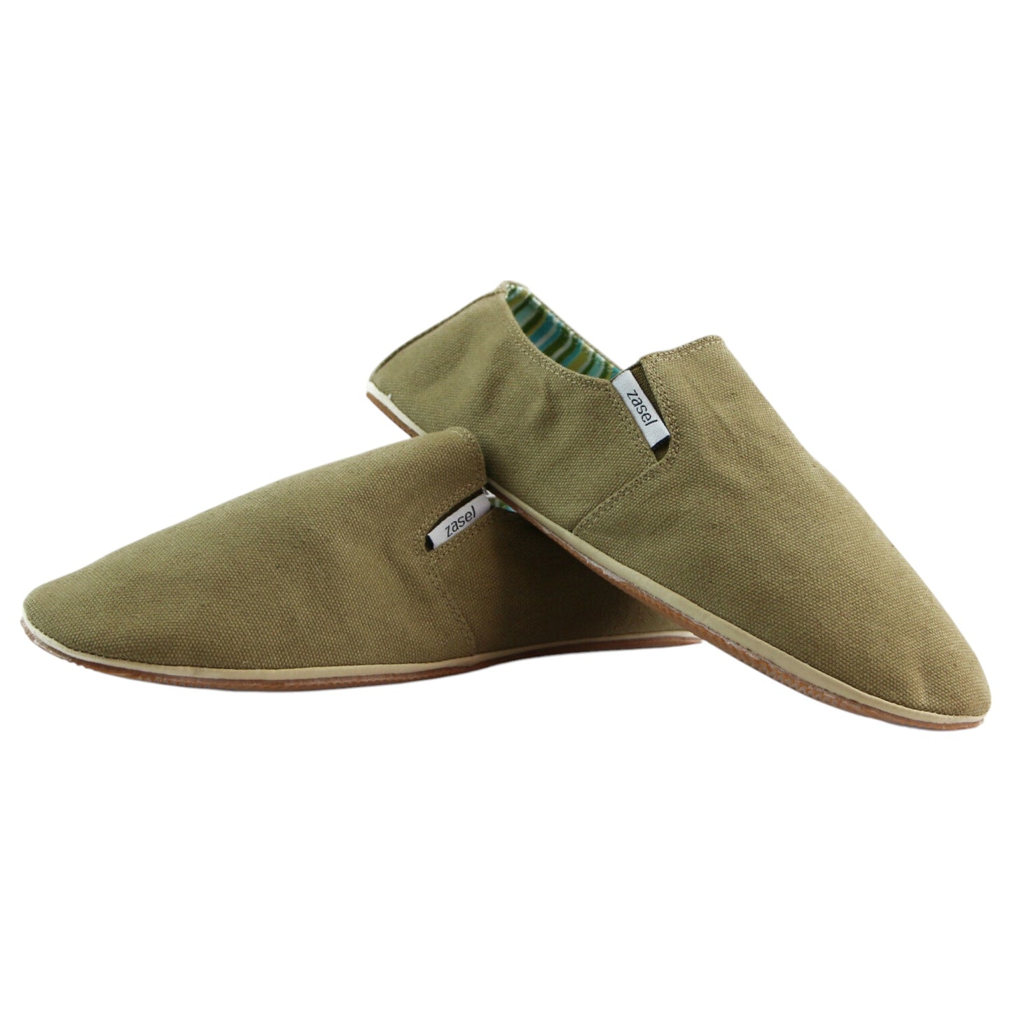 Mens Zasel Cotton Canvas Shoes Khaki