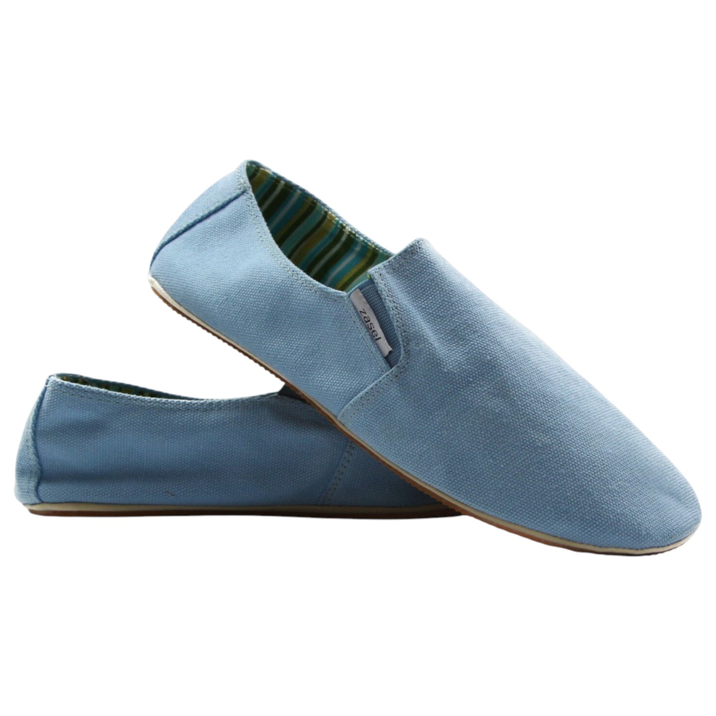 Mens Zasel Cotton Canvas Shoes Light Blue