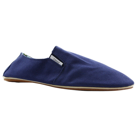 Mens Zasel Cotton Canvas Shoes Navy